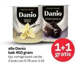 Spar alle Danio bak 450 gram aanbieding