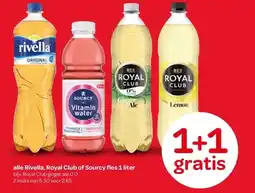 Spar alle Rivella, Royal Club of Sourcy fles 1 liter aanbieding