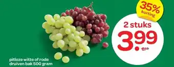 Spar pitloze witte of rode druiven aanbieding