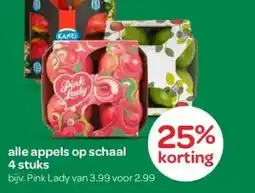 Spar alle appels op schaal 4 stuks aanbieding