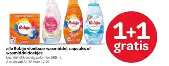 Spar alle Robijn vloeibaar wasmiddel, capsules of wasmiddeldoekjes aanbieding