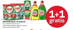 Spar alle Dreft hand- of vaatwas aanbieding