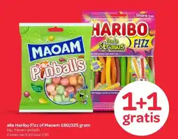 Spar alle Haribo F!zz of Maoam 180/325 gram aanbieding