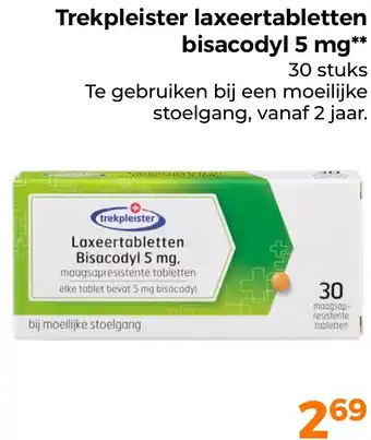Trekpleister Trekpleister laxeertabletten bisacodyl aanbieding