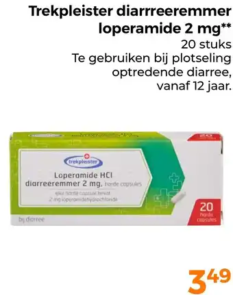 Trekpleister Trekpleister diarrreeremmer loperamide aanbieding