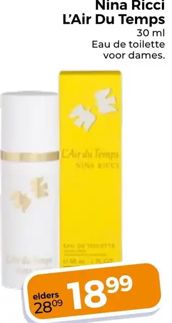 Trekpleister Nina Ricci L'Air Du Temps aanbieding