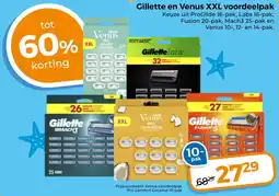 Trekpleister Gillette en Venus XXL voordeelpak aanbieding