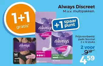 Trekpleister Always Discreet aanbieding