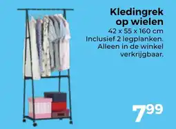 Trekpleister Kledingrek op wielen aanbieding