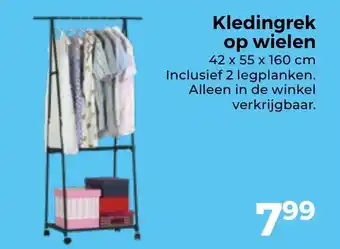 Trekpleister Kledingrek op wielen aanbieding