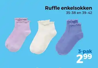 Trekpleister Ruffle enkelsokken aanbieding