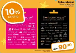 Trekpleister fashioncheque aanbieding
