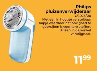 Trekpleister Philips pluizenverwijderaar aanbieding