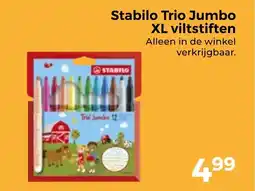 Trekpleister Stabilo Trio Jumbo XL viltstiften aanbieding