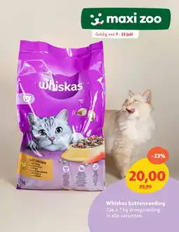 Maxi Zoo Whiskas kattenvoeding aanbieding