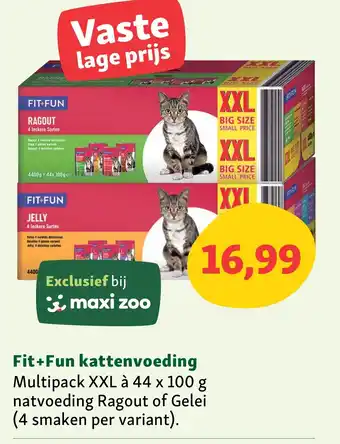 Maxi Zoo Fit+Fun kattenvoeding aanbieding