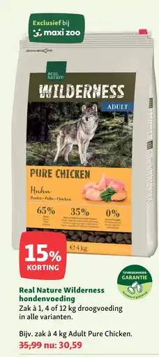 Maxi Zoo Real Nature Wilderness hondenvoeding aanbieding