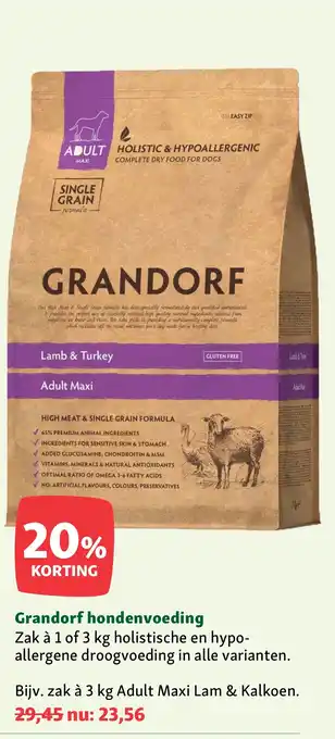 Maxi Zoo Grandorf hondenvoeding aanbieding