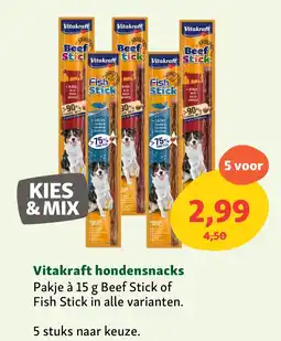 Maxi Zoo Vitakraft hondensnacks aanbieding