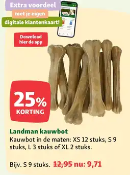 Maxi Zoo Landman kauwbot aanbieding