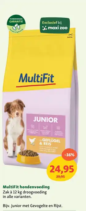 Maxi Zoo MultiFit hondenvoeding aanbieding