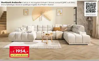 Woonsquare Hoekbank Avalanche aanbieding