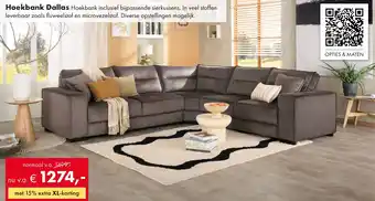 Woonsquare Hoekbank Dallas aanbieding