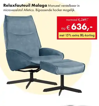 Woonsquare Relaxfauteuil Malaga Manueel aanbieding