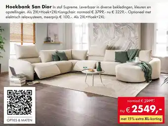 Woonsquare Hoekbank San Dior aanbieding