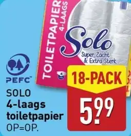 ALDI Solo 4-laags toiletpapier aanbieding