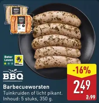 ALDI Barbecueworsten aanbieding