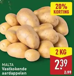 ALDI Malta Vastkokende aardappelen aanbieding