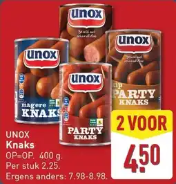 ALDI Unox Knaks aanbieding