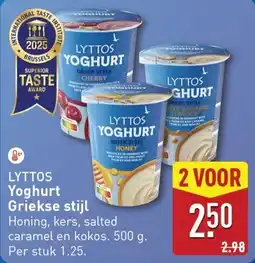 ALDI Lyttos Yoghurt aanbieding
