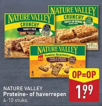 ALDI Nature valley Proteïne of haverrepen aanbieding