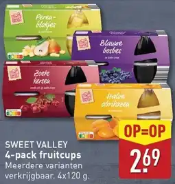ALDI Sweet valley 4-pack fruitcups aanbieding