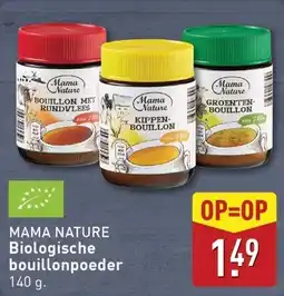 ALDI Mama nature Biologische bouillonpoeder aanbieding
