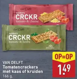 ALDI Van Delft Tomatencrackers met kaas of kruiden aanbieding
