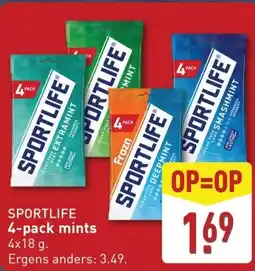 ALDI Sportlife 4-pack mints aanbieding