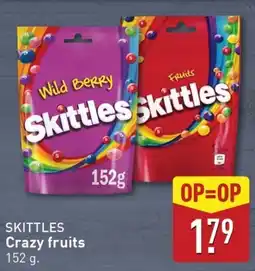 ALDI Skittles Crazy fruits aanbieding