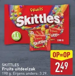 ALDI Skittles Fruits uitdeelzak aanbieding