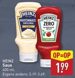 ALDI Heinz saus aanbieding