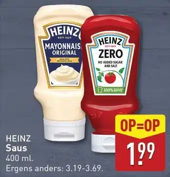 ALDI Heinz saus aanbieding