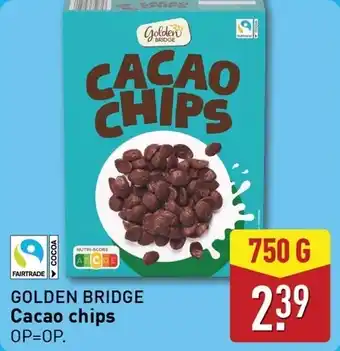 ALDI Golden Bridge Cacao chips aanbieding