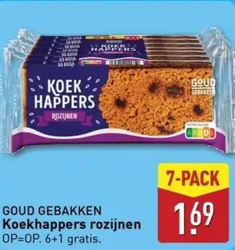 ALDI Goud gebakken Koekhappers rozijnen aanbieding