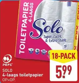 ALDI Solo 4-laags toiletpapier aanbieding