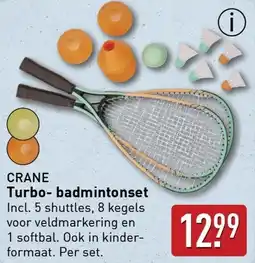 ALDI Crane Turbo badmintonset aanbieding