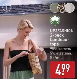 ALDI UP2FASHION 2 pack bandeau tops aanbieding