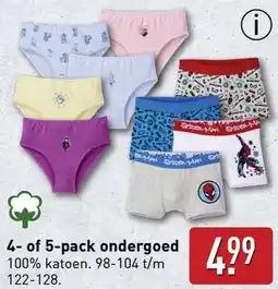 ALDI 4 of 5-pack ondergoed aanbieding