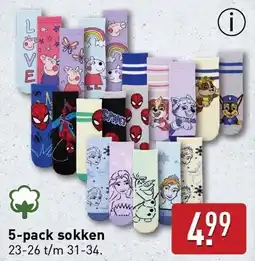 ALDI 5 pack sokken aanbieding